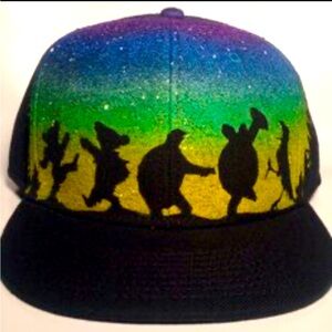 Terrapin Space Station Glow-in-the-Dark Dancing Bears Airbrushed Hat - Size 7.5